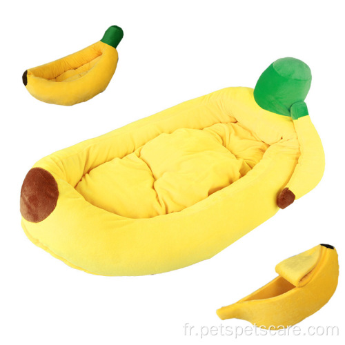 Nouveau chenil amovible pour chien et chat de lune de banane pour animaux de compagnie